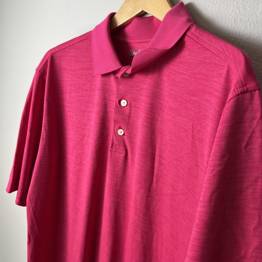 Walter Hagen Polo Shirt Mens XL Pink Performance Golf Essential Lightweight - Picture 6 of 6